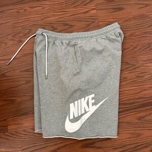Nike Men's Athletic Shorts in Gray with White Logo